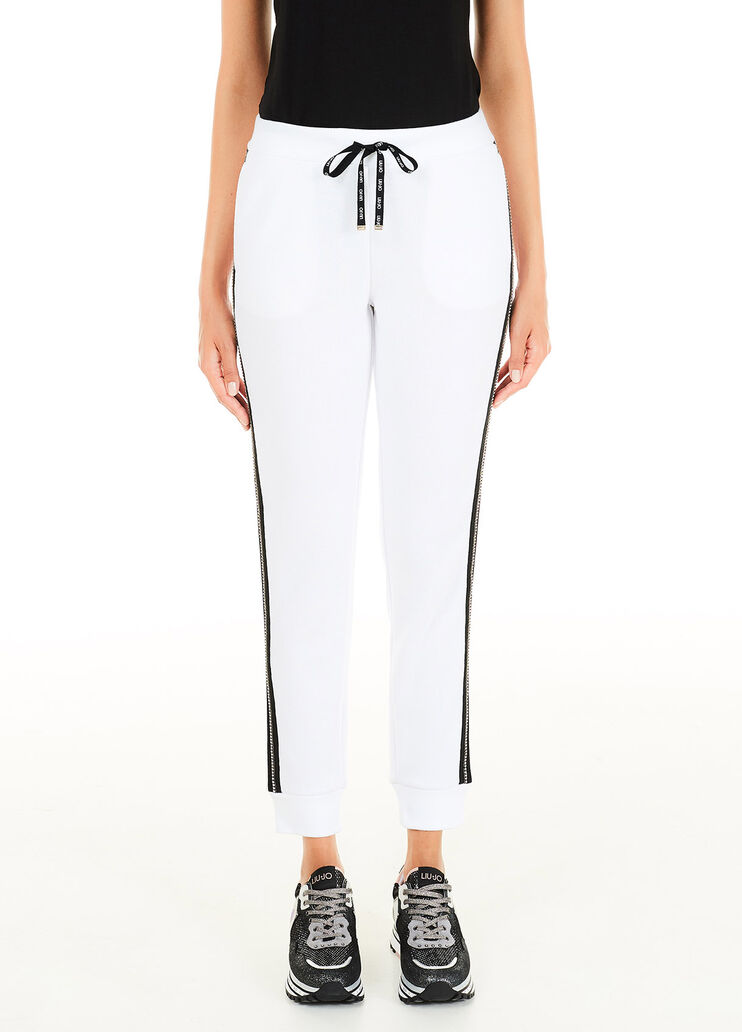 Joggings with precious stones White Liu Jo - large image number 0 Joggings with precious stones White Liu Jo - large image number 0