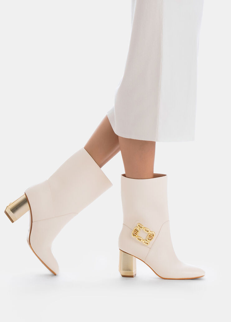 Stivaletti con tacco largo latte Liu Jo - large image number 0