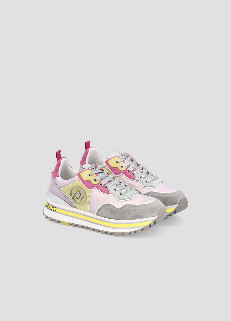 Кеды из нейлона и замши на платформе разноцветный Liu Jo - large image number 1