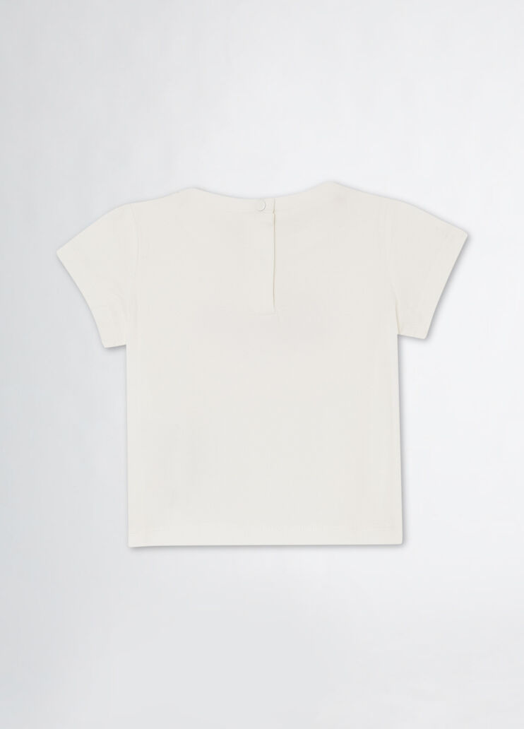 Cotton T-shirt with logo and rhinestones pink Liu Jo - medium Cotton T-shirt with logo and rhinestones pink Liu Jo - medium