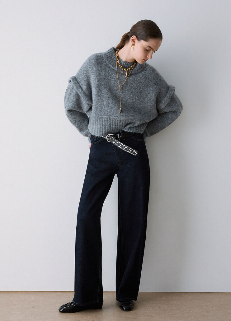 Gerade Jeans mit asymmetrischem Bund Normale Waschung Liu Jo - medium