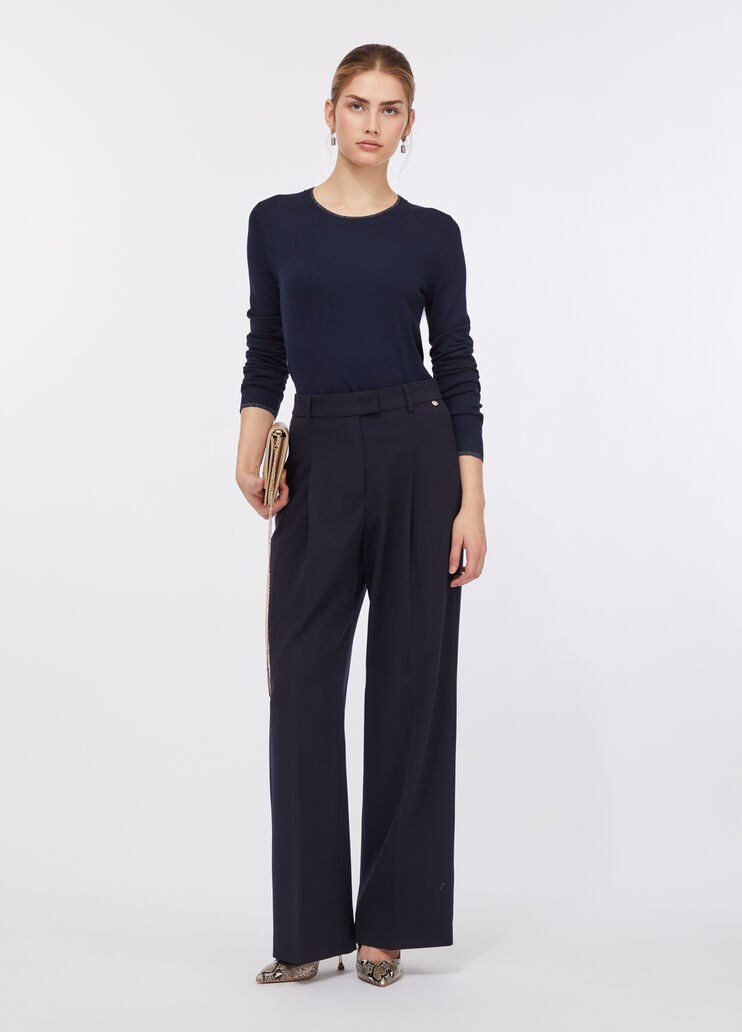 Pull avec détails en Lurex® bleu foncé Liu Jo - large image number 5