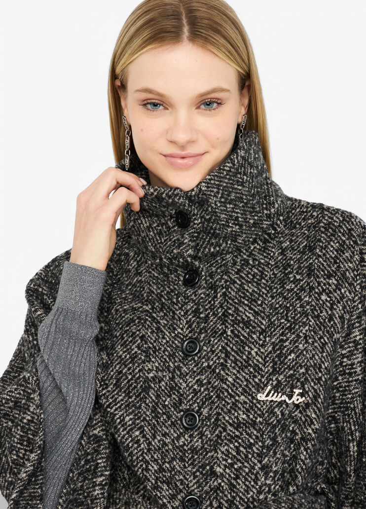 Poncho ceinturé noir Liu Jo - large image number 2