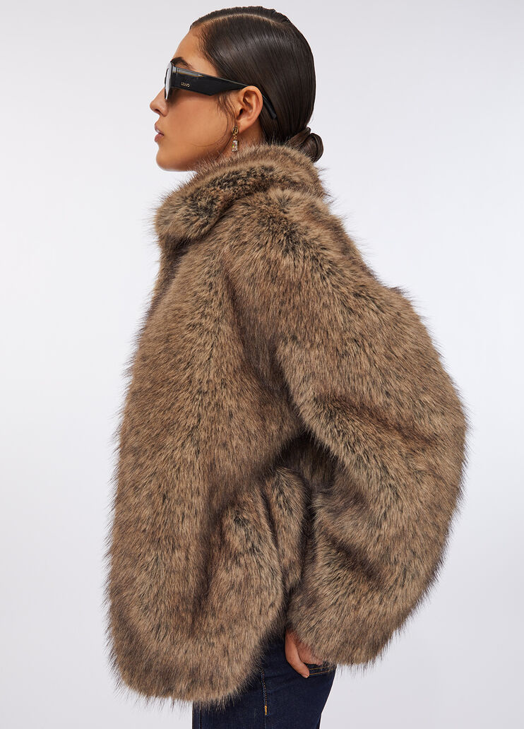 Faux fur jacket brown Liu Jo - medium