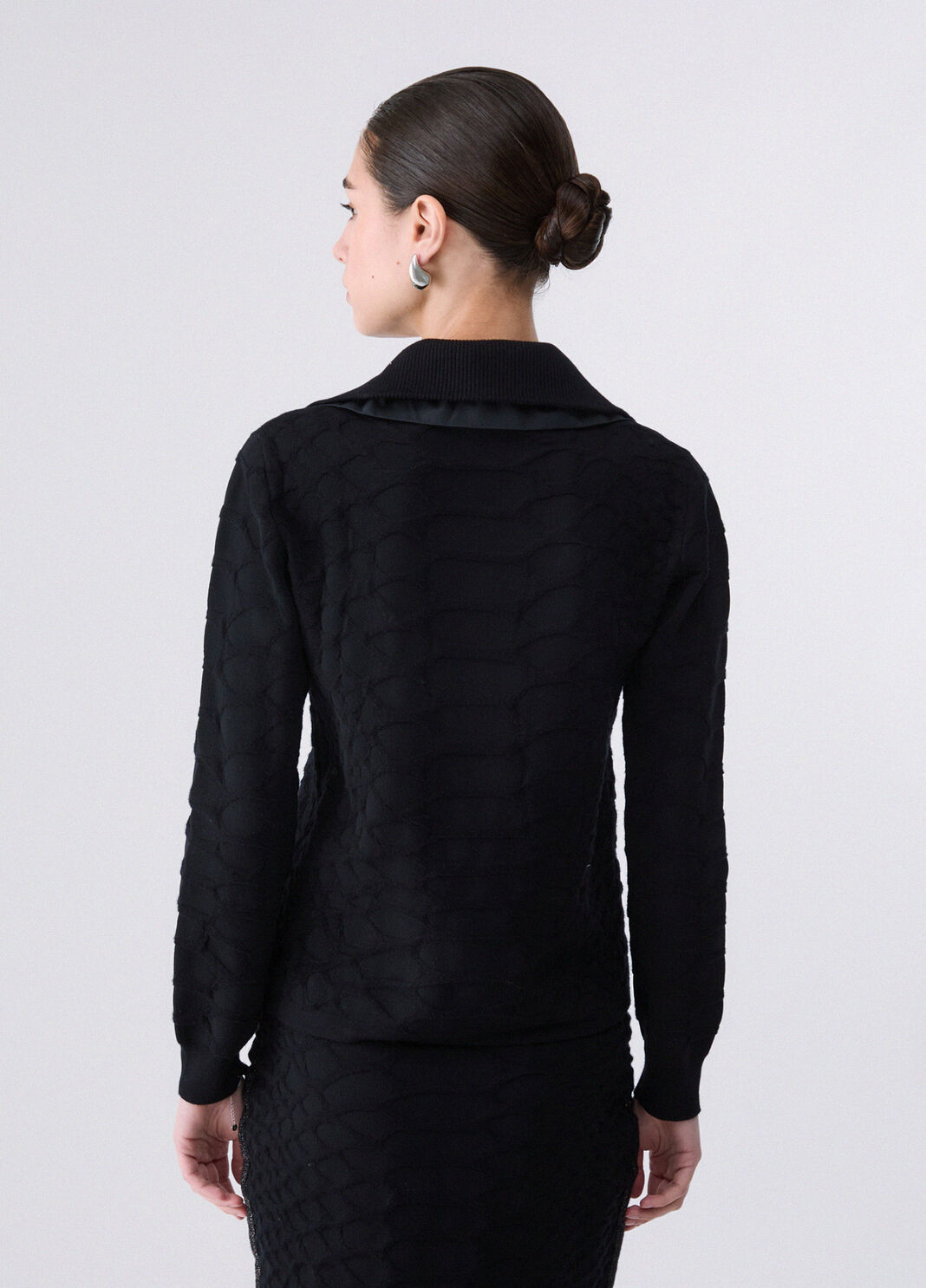 Pull Jacquard Crocodile noir Liu Jo - large image number 1