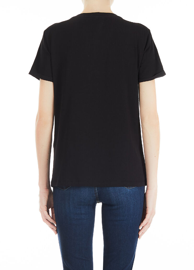 T-shirt with print and appliqu&eacute;s Black Liu Jo - large image number 1