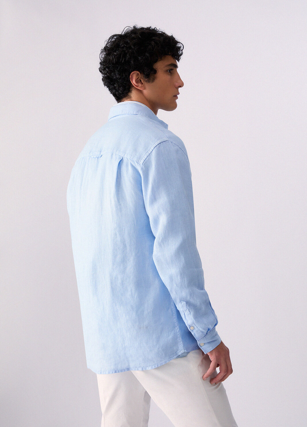 100% linen shirt light blue Liu Jo - large image number 1