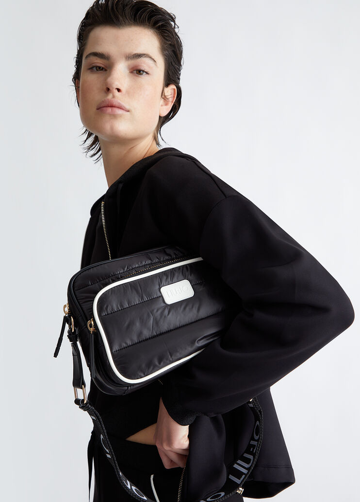 Umhängetasche aus gestepptem Nylon Farbe Schwarz | Liu Jo