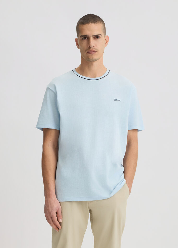 Light blue cotton T-shirt light blue Liu Jo - medium Light blue cotton T-shirt light blue Liu Jo - medium