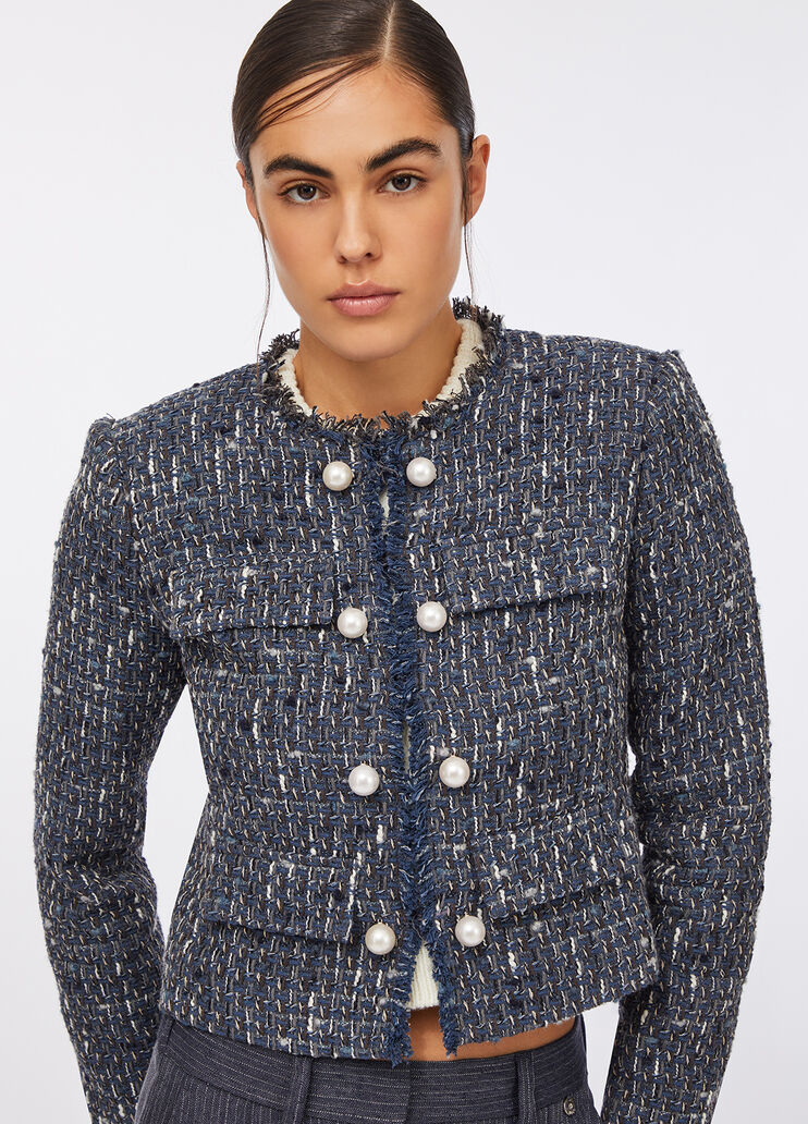 Jacke aus Bouclé Blau Liu Jo - medium