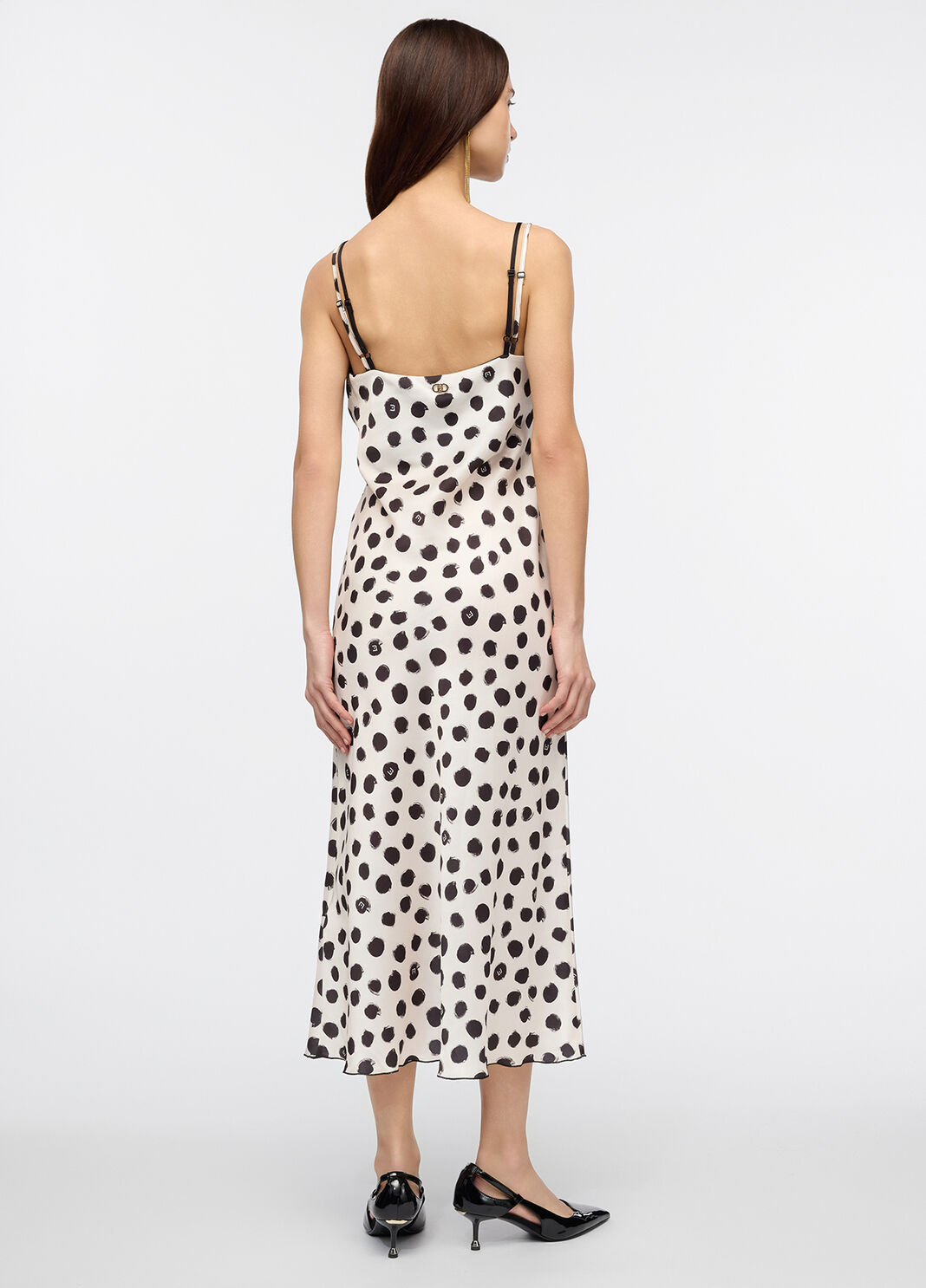 Long polka-dot dress white polka dot Liu Jo - large image number 1