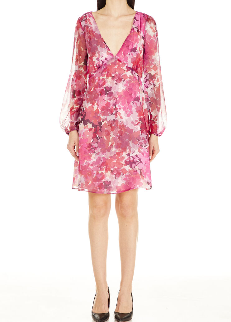 Short creponne dress Abstract flowers Liu Jo - large image number 0 Short creponne dress Abstract flowers Liu Jo - large image number 0