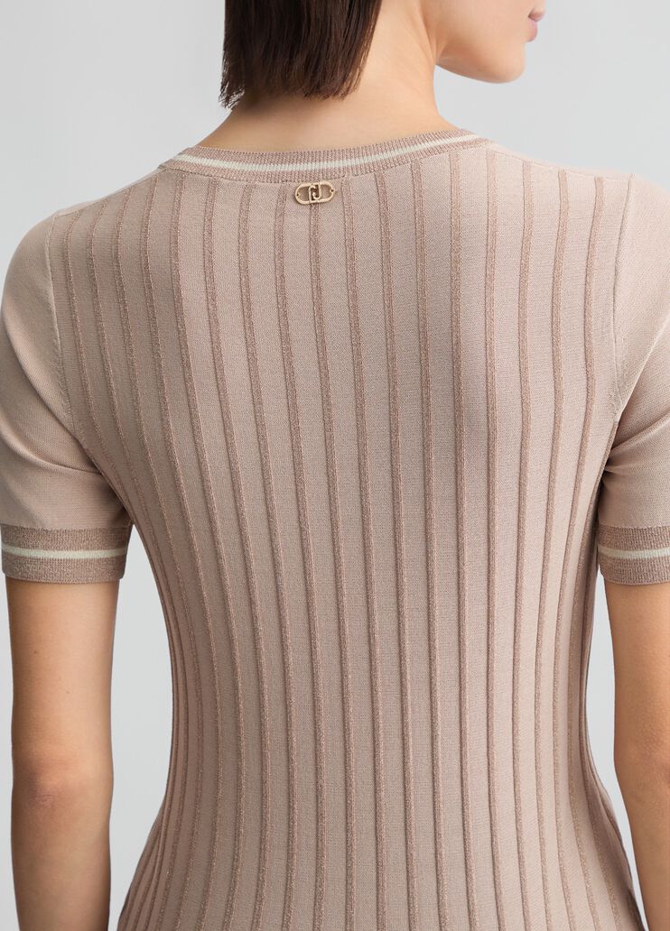 Lurex® sweater  beige Liu Jo - large image number 4 Lurex® sweater  beige Liu Jo - large image number 4