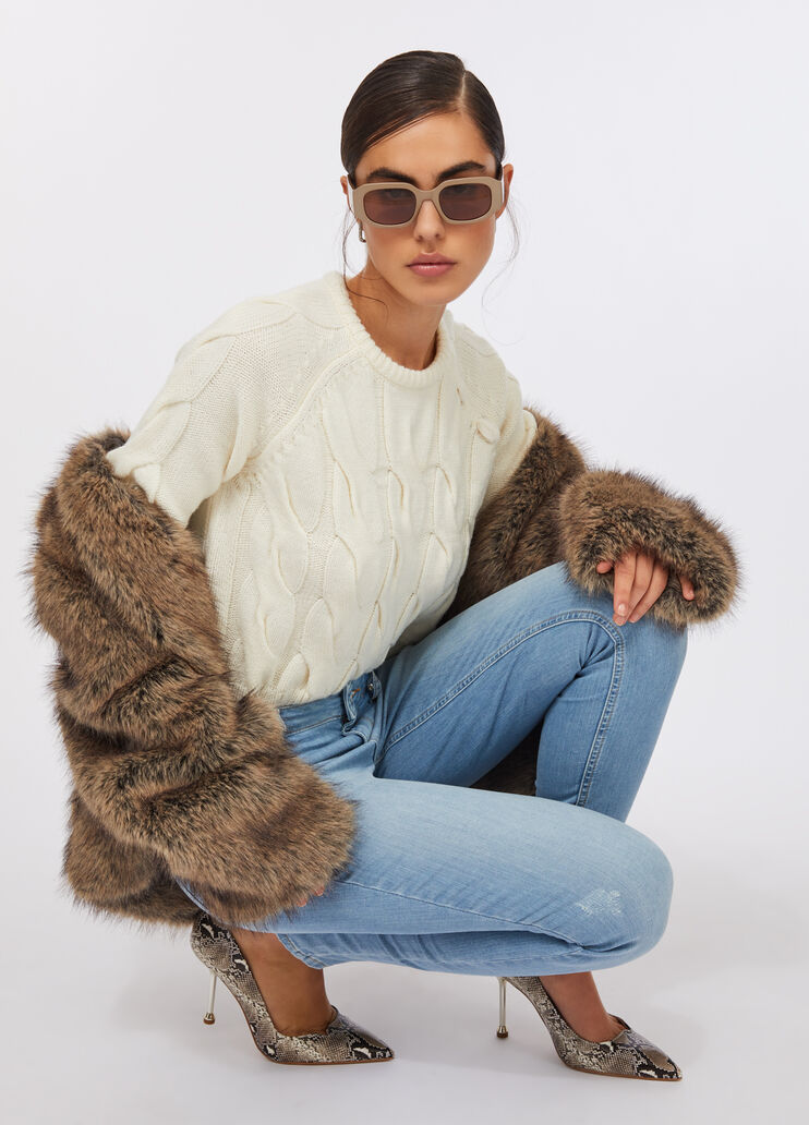 Skinny-Jeans in Cropped-Länge Denimblau Liu Jo - large image number 4