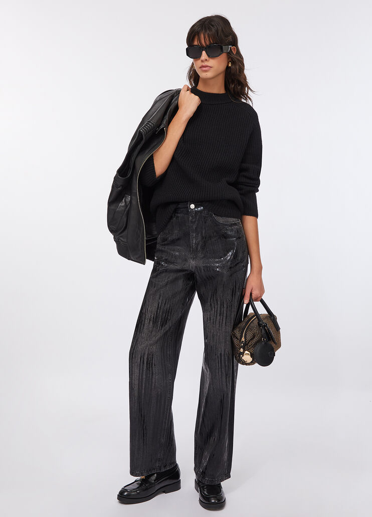 Wool sweater black Liu Jo - large image number 5