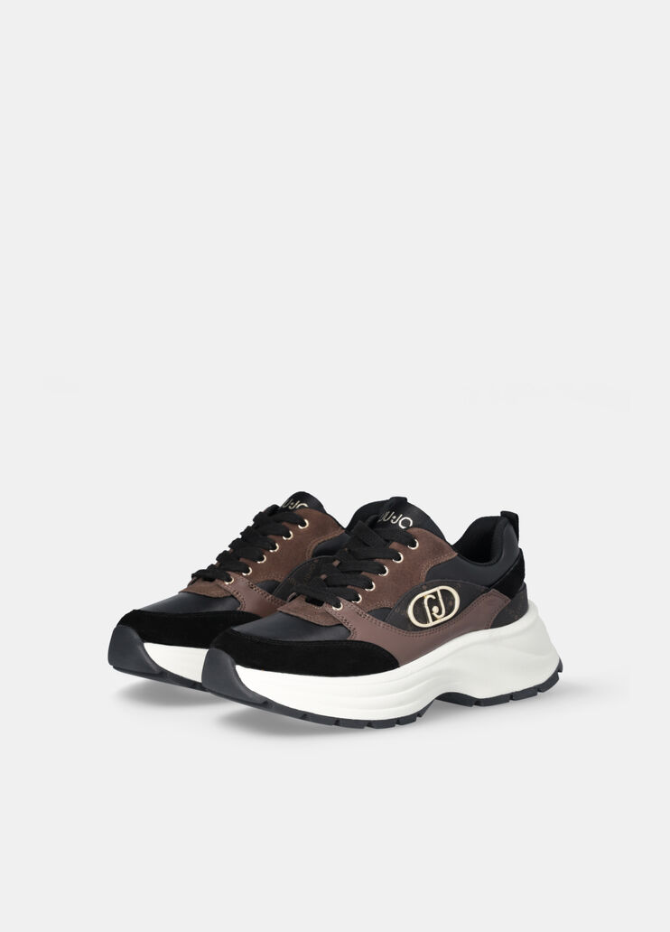 Suede and leather sneakers black Liu Jo - large image number 2