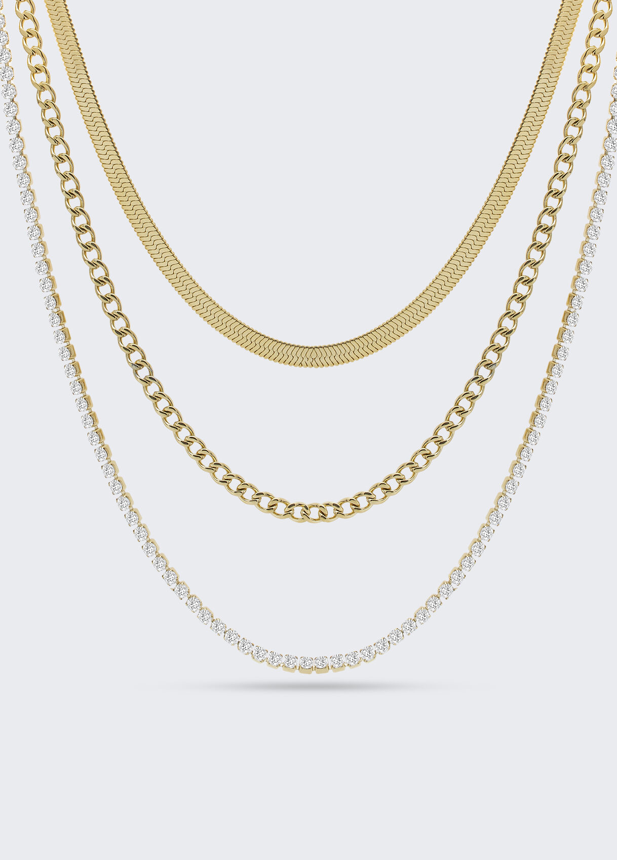 [LLOYD] 韓国ブランド☆L-CARAT Faircut Necklace Letter W Colored Stones Necklace in 18K Gold | L'azurde Egypt