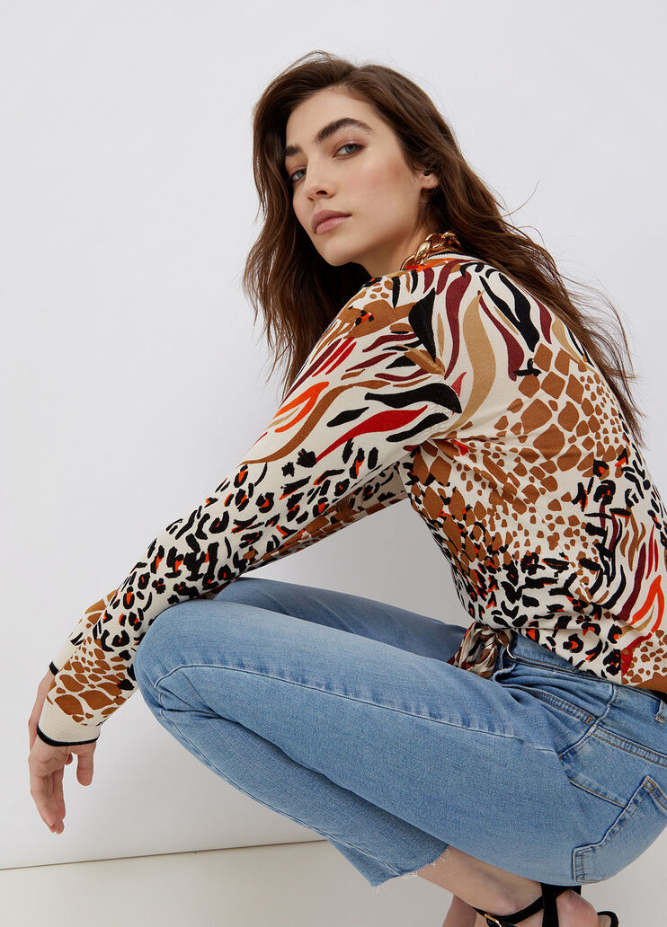 Sweatshirt with all-over print leopard print Liu Jo - large image number 2