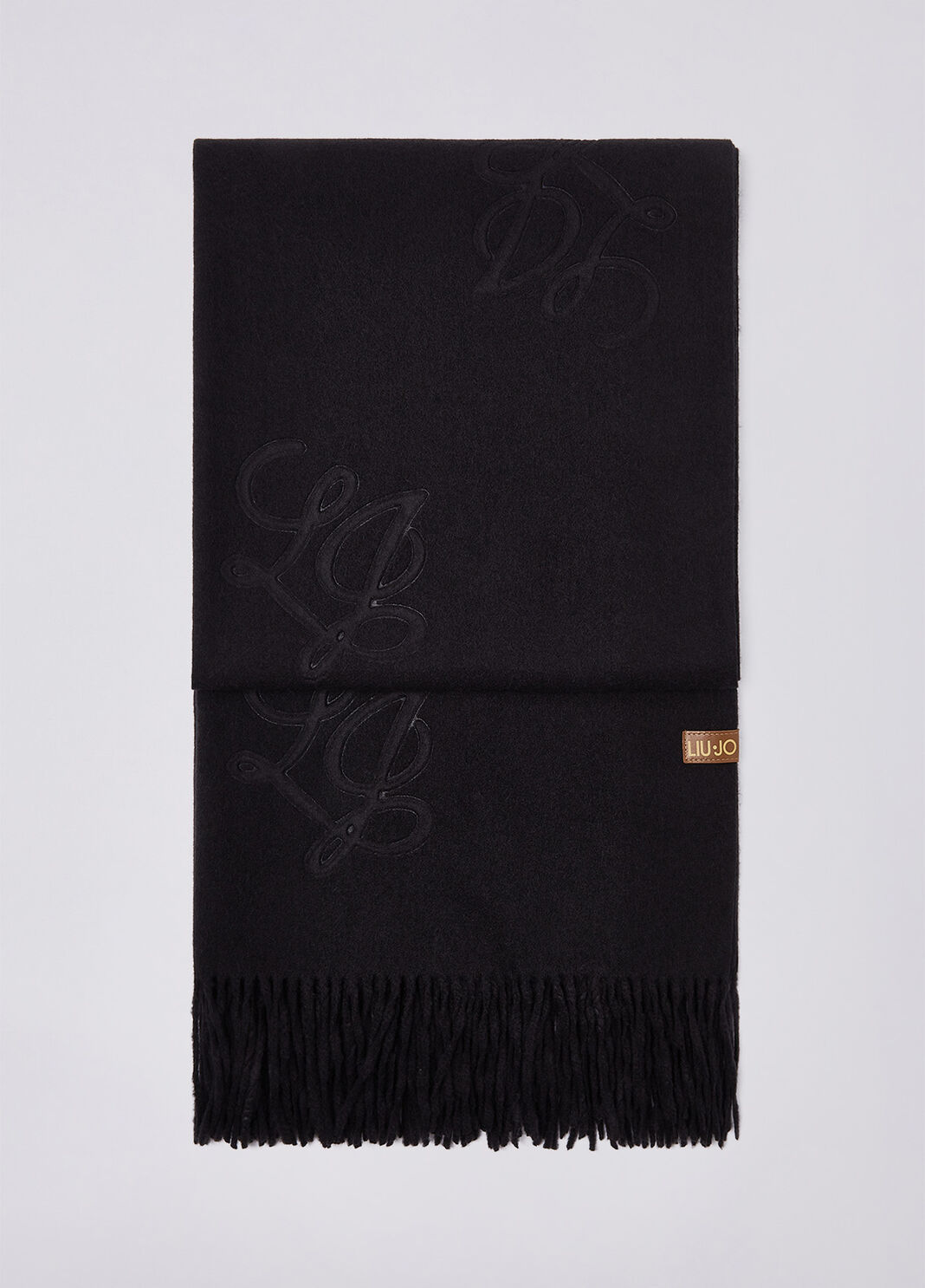 Stola mit Monogramm-Logo Schwarz Liu Jo - large image number 2
