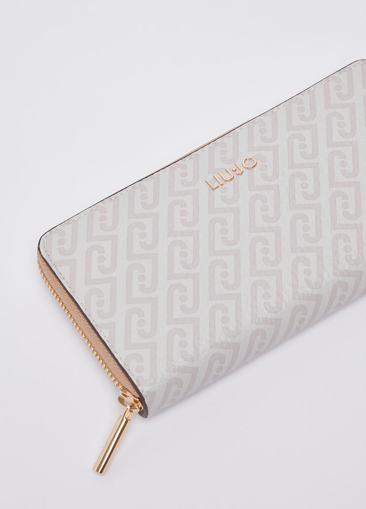 Large monogram wallet white/beige Liu Jo - medium