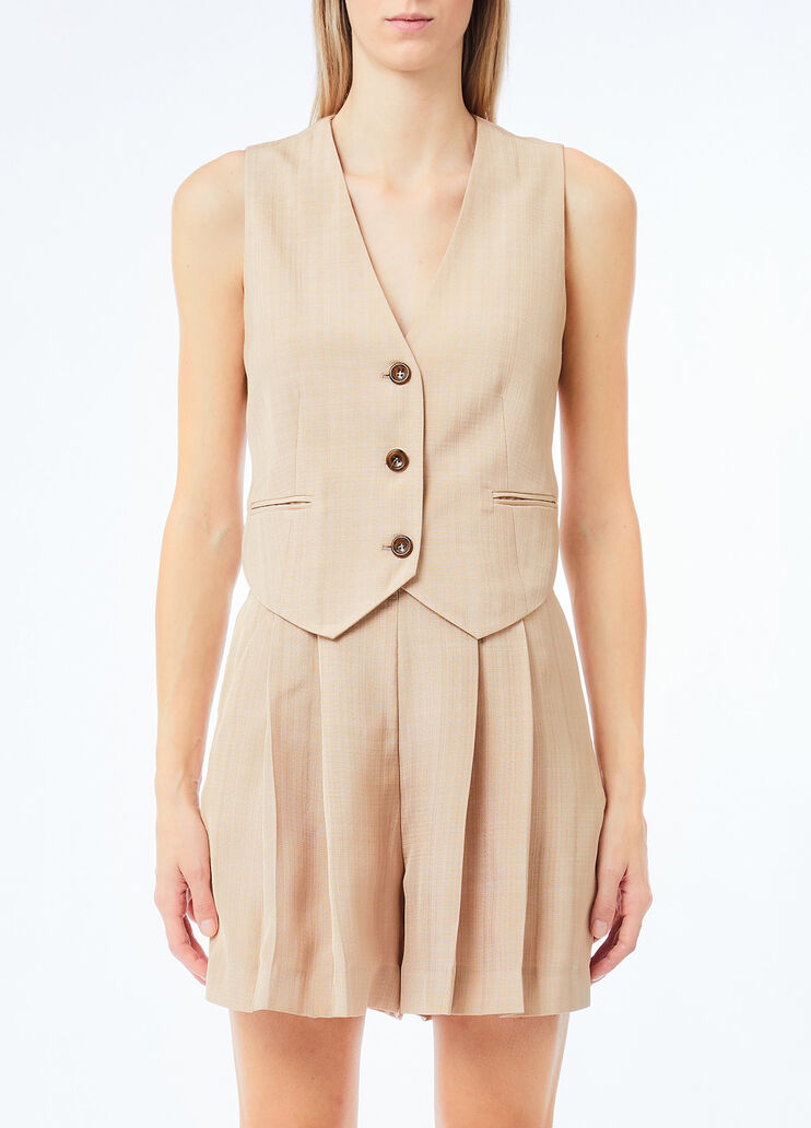 Gilet with lace details beige Liu Jo - medium