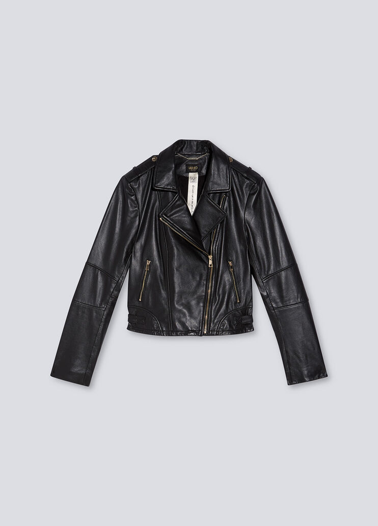 Leather jacket black Liu Jo - large image number 4 Leather jacket black Liu Jo - large image number 4