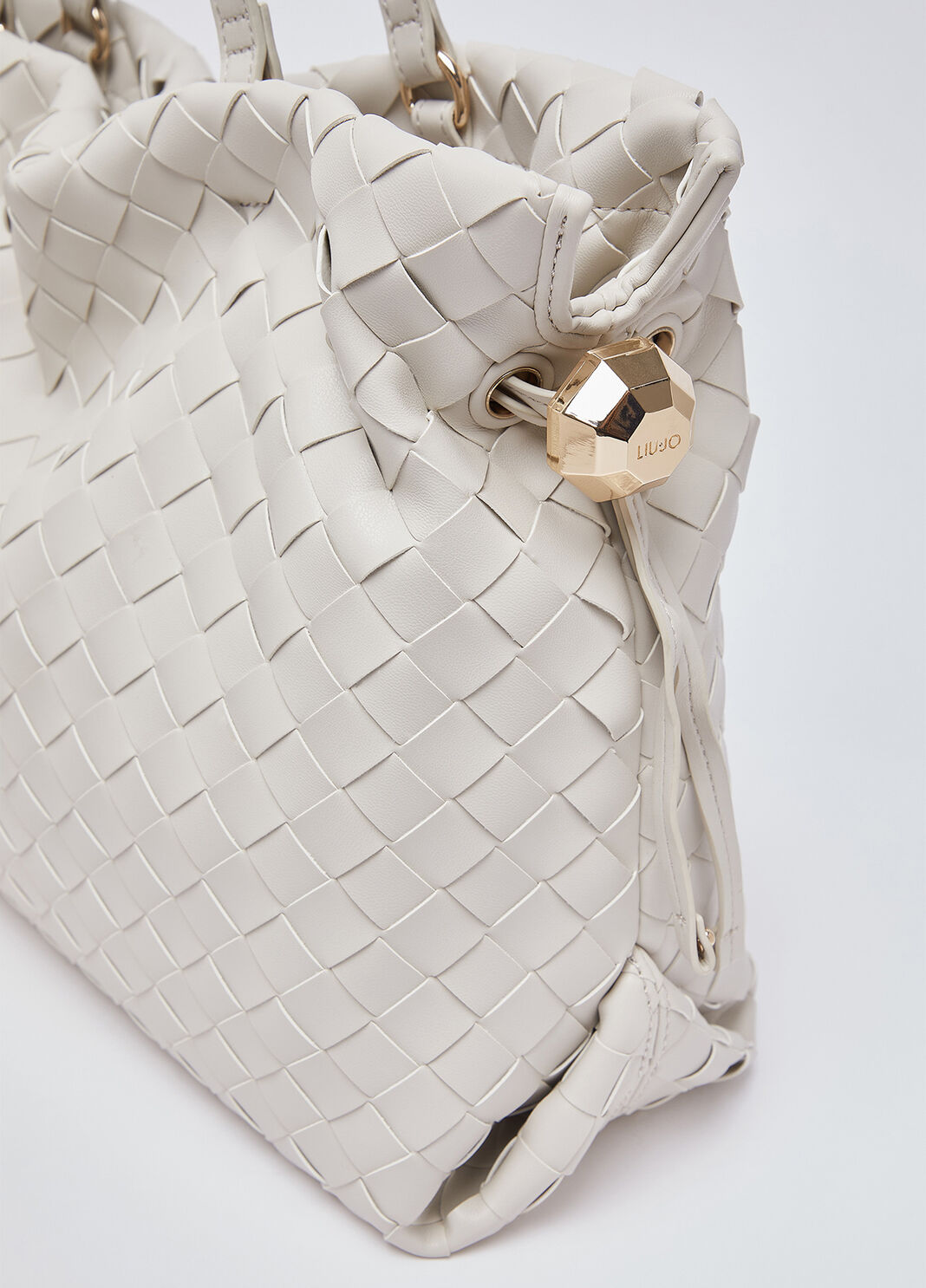 Large woven Riccy tote bag cream Liu Jo - large image number 2