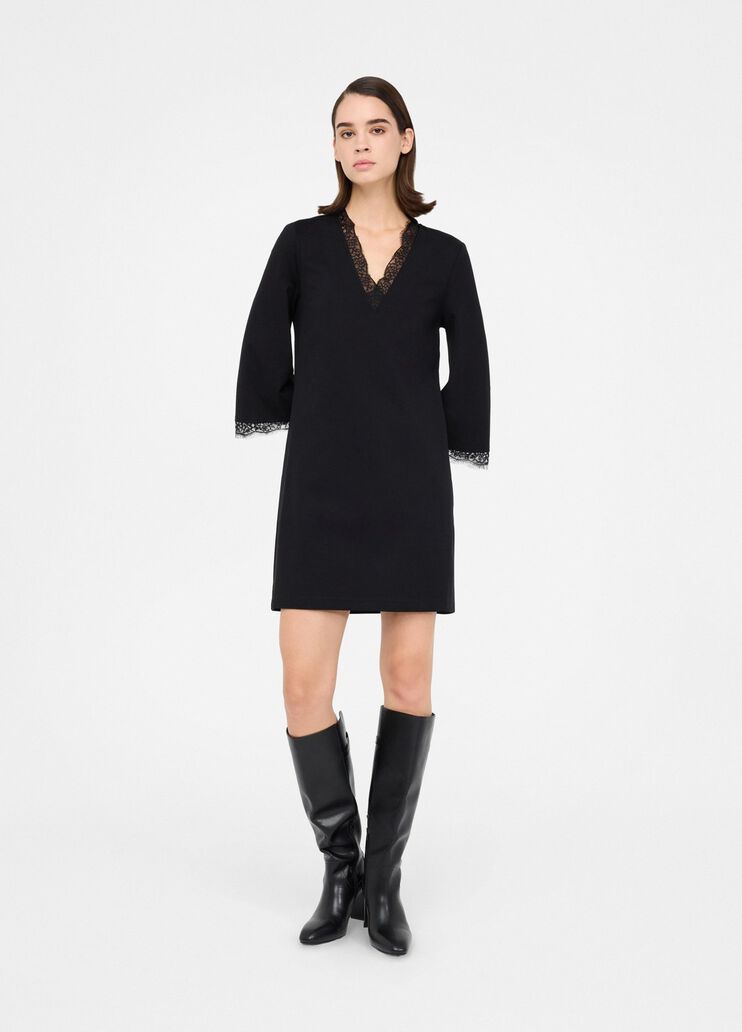 Short dress with lace details black Liu Jo - large image number 5