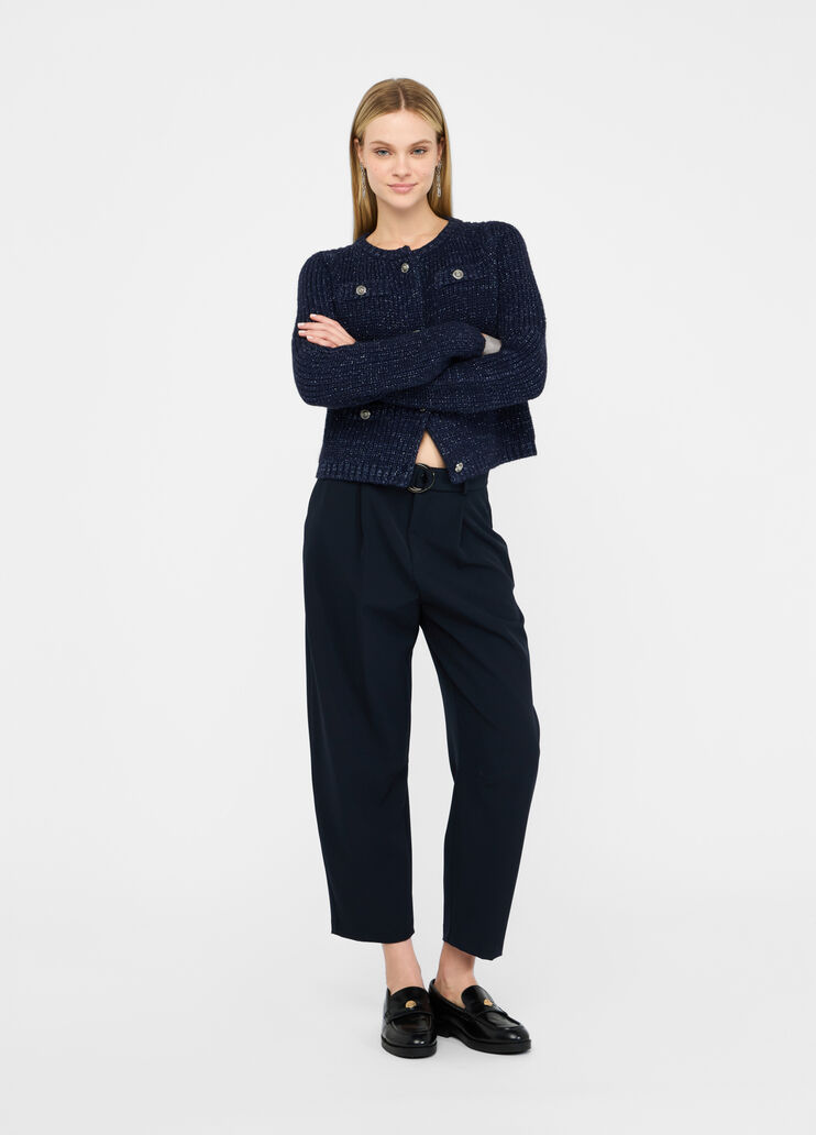 Alpaca and wool blend cardigan dark blue Liu Jo - large image number 5