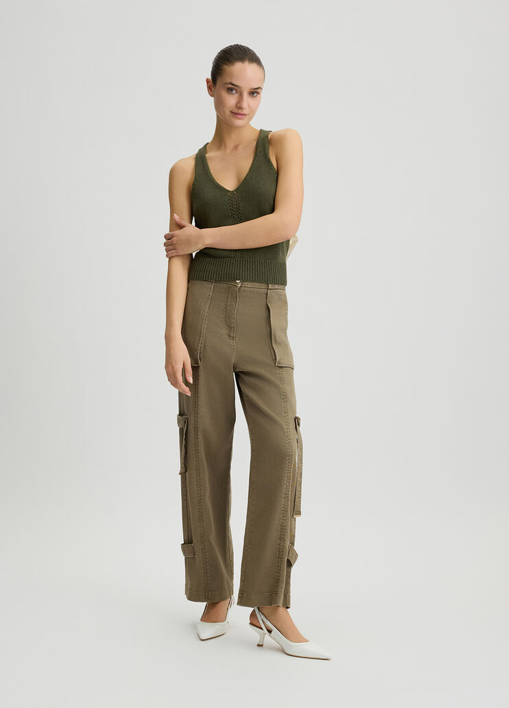 Worker trousers khaki green Liu Jo - medium Worker trousers khaki green Liu Jo - medium