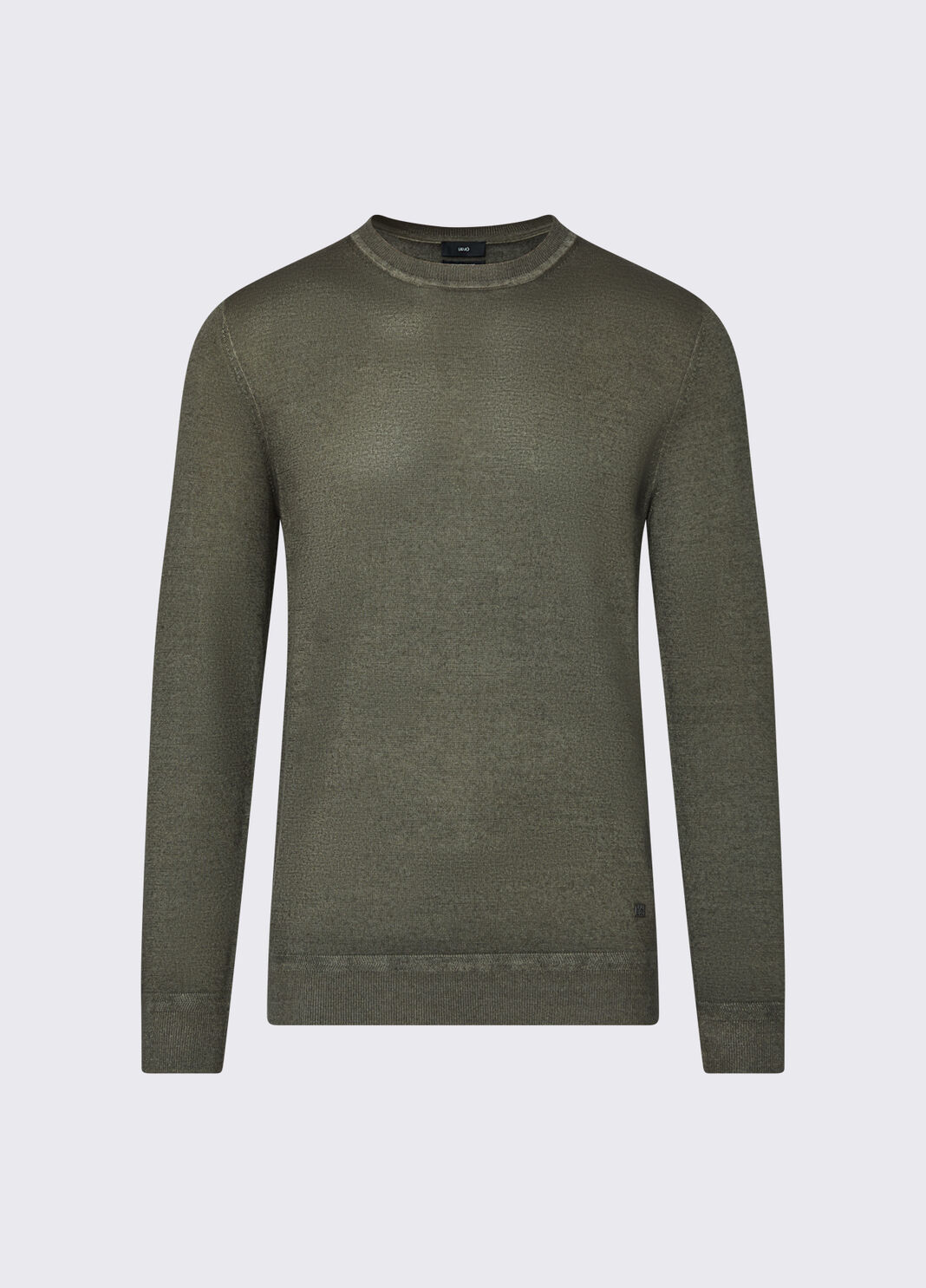 Strick stonewash aus Wolle merino Moosgr&uuml;n Liu Jo - large image number 6