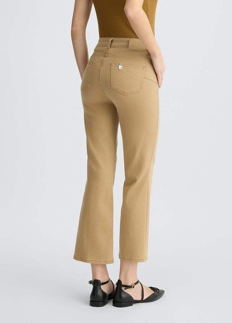 White high-rise bootcut trousers beige Liu Jo - large image number 1