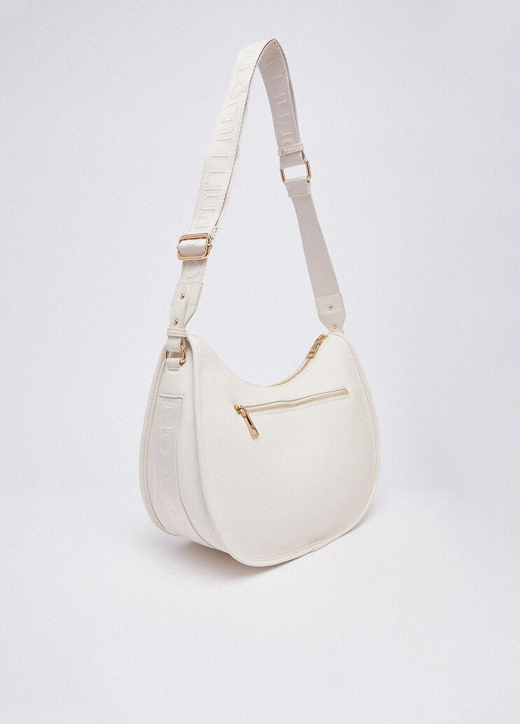 Medium zip-up hobo bag cream Liu Jo - large image number 2