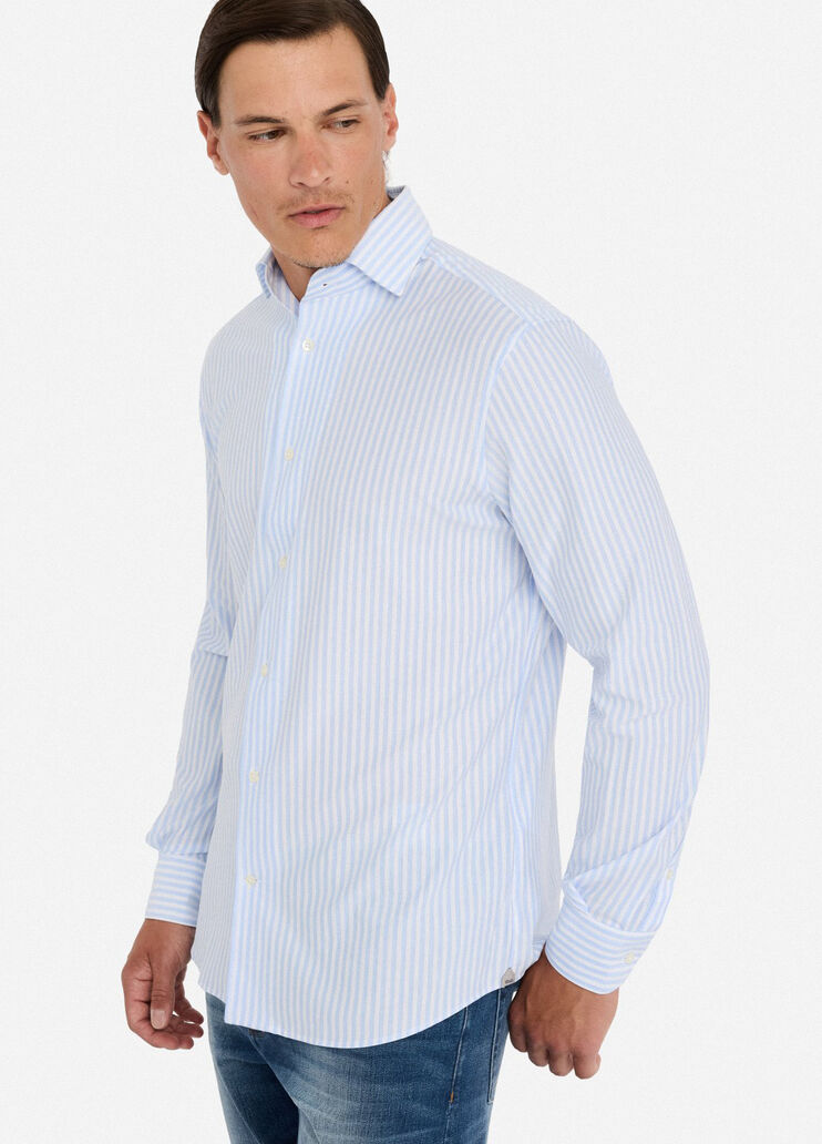 Striped cotton shirt light blue Liu Jo - large image number 4