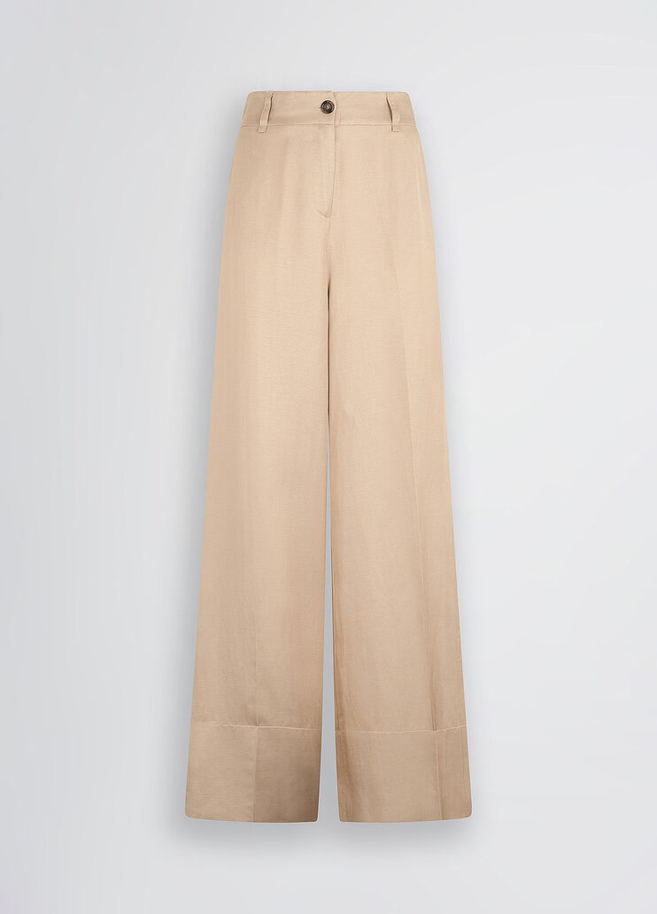 Beige wide-leg trousers light beige Liu Jo - large image number 6 Beige wide-leg trousers light beige Liu Jo - large image number 6
