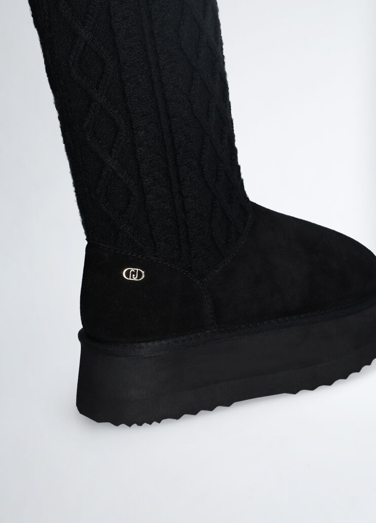 Knit platform boots black Liu Jo - large image number 5 Knit platform boots black Liu Jo - large image number 5