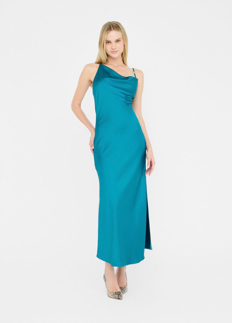 Dressy satin dress peacock Liu Jo - large image number 5 Dressy satin dress peacock Liu Jo - large image number 5