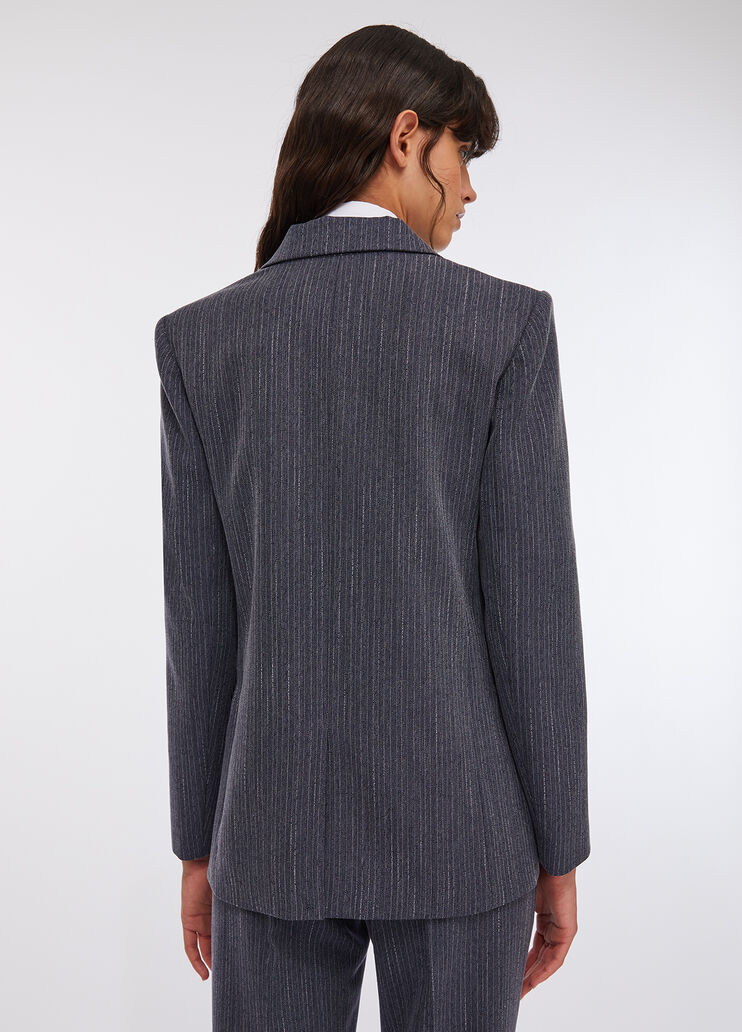 Pinstripe flannel blazer blue pinstripe Liu Jo - large image number 1 Pinstripe flannel blazer blue pinstripe Liu Jo - large image number 1