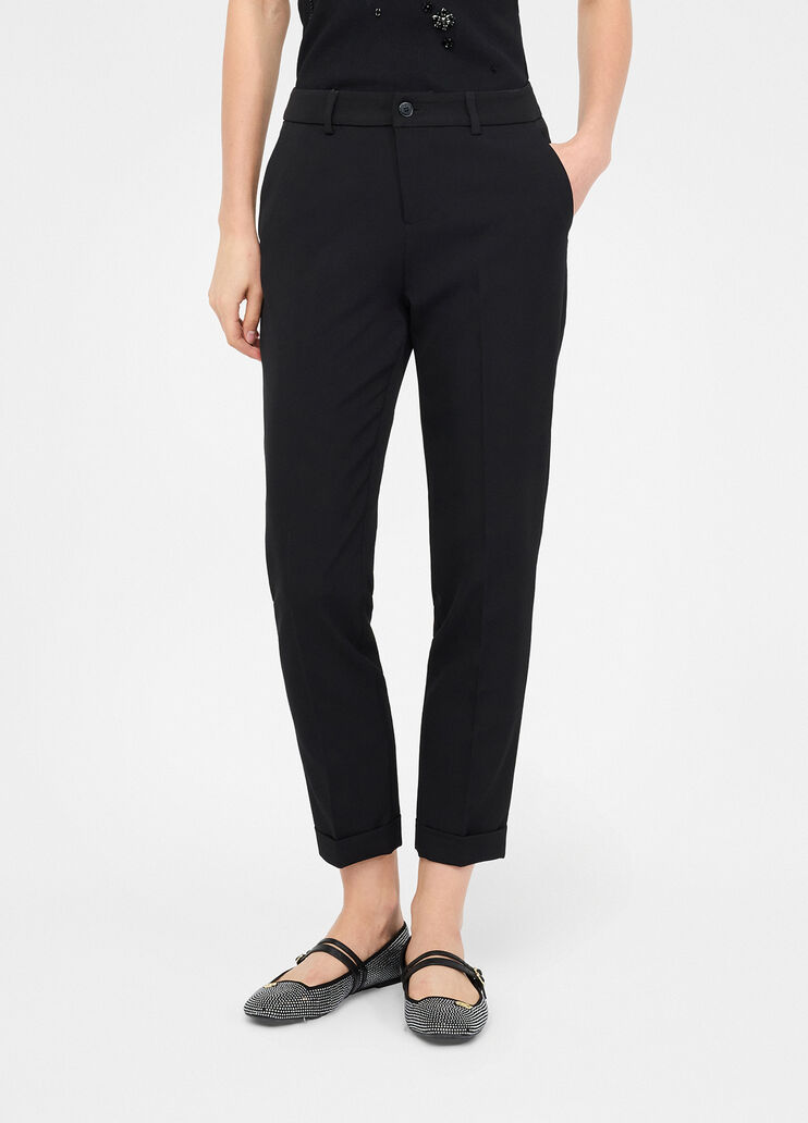 Trousers with turn-ups black Liu Jo - medium Trousers with turn-ups black Liu Jo - medium