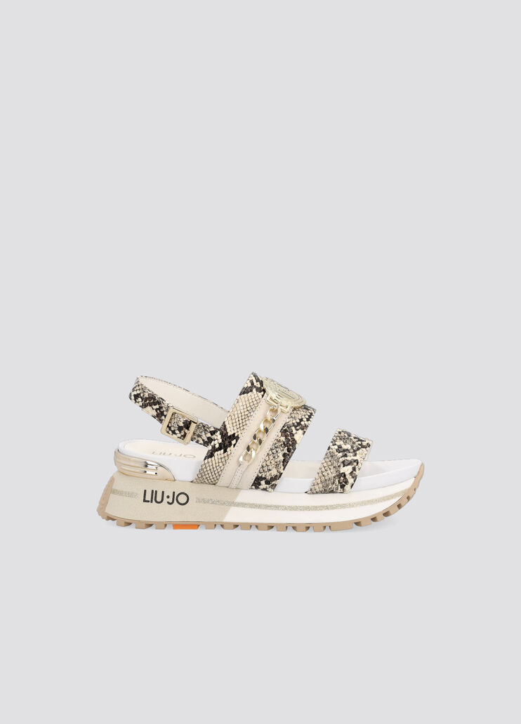 Platform sandals with python print cream Liu Jo - large image number 0