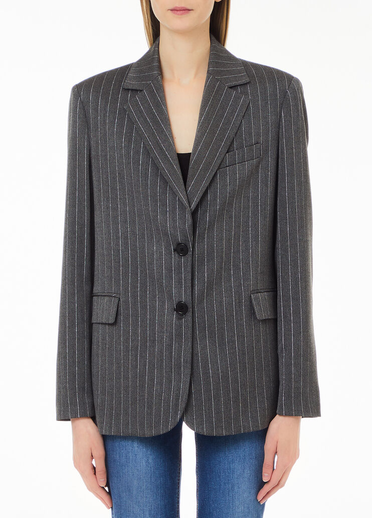 Blazer de raya diplomática gris Liu Jo - medium Blazer de raya diplomática gris Liu Jo - medium