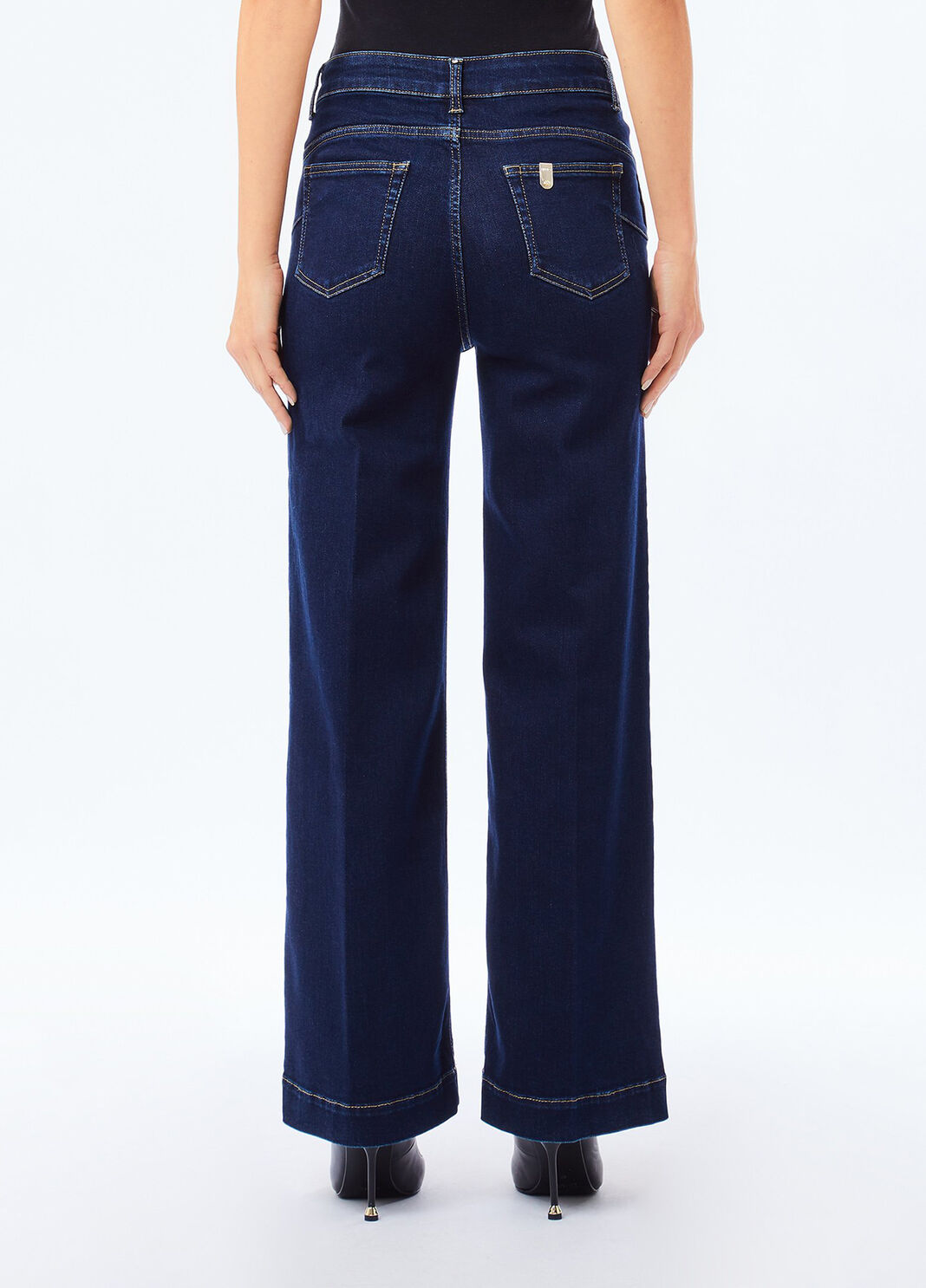 Bottom-Up-Flare-Jeans Dunkles Denimblau Liu Jo - large image number 1