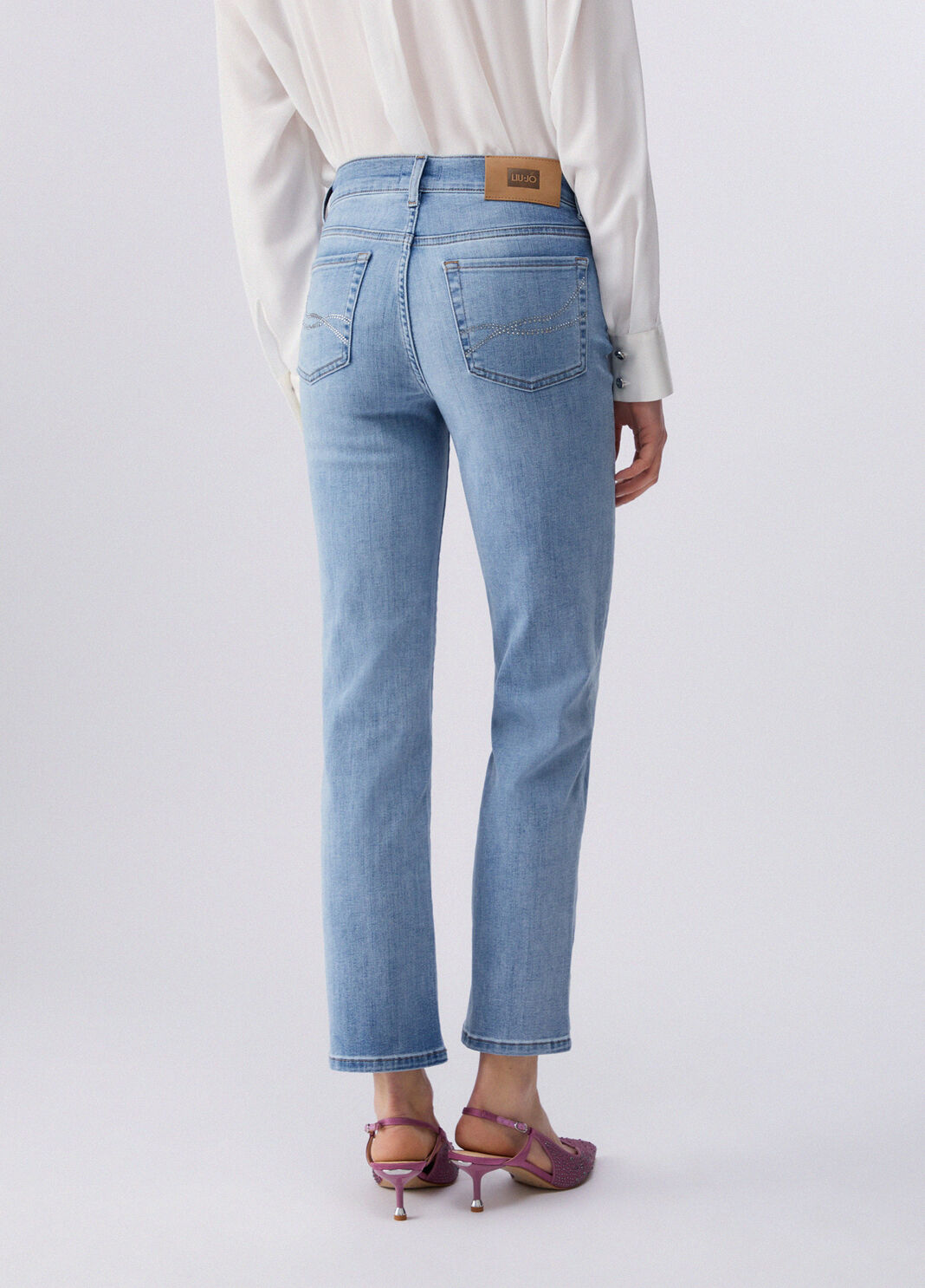 Straight Cropped Jeans blue denim Liu Jo - large image number 1