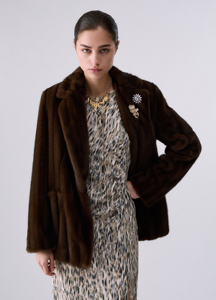 Veste en fausse fourrure marron Liu Jo - medium