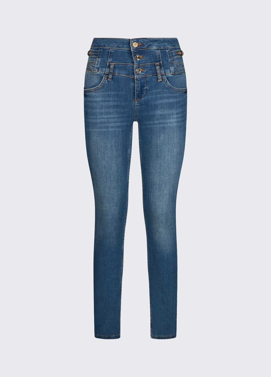 Vaqueros pitillo con strass denim azul Liu Jo - large image number 6