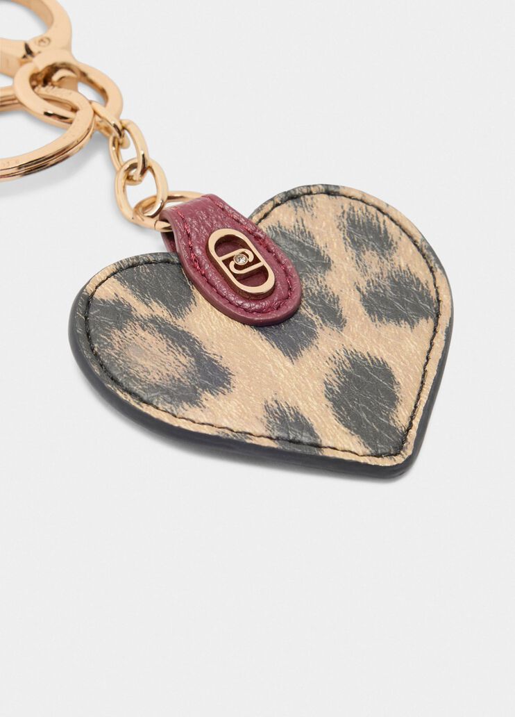 Keyring with animal-print heart leopard print Liu Jo - medium Keyring with animal-print heart leopard print Liu Jo - medium