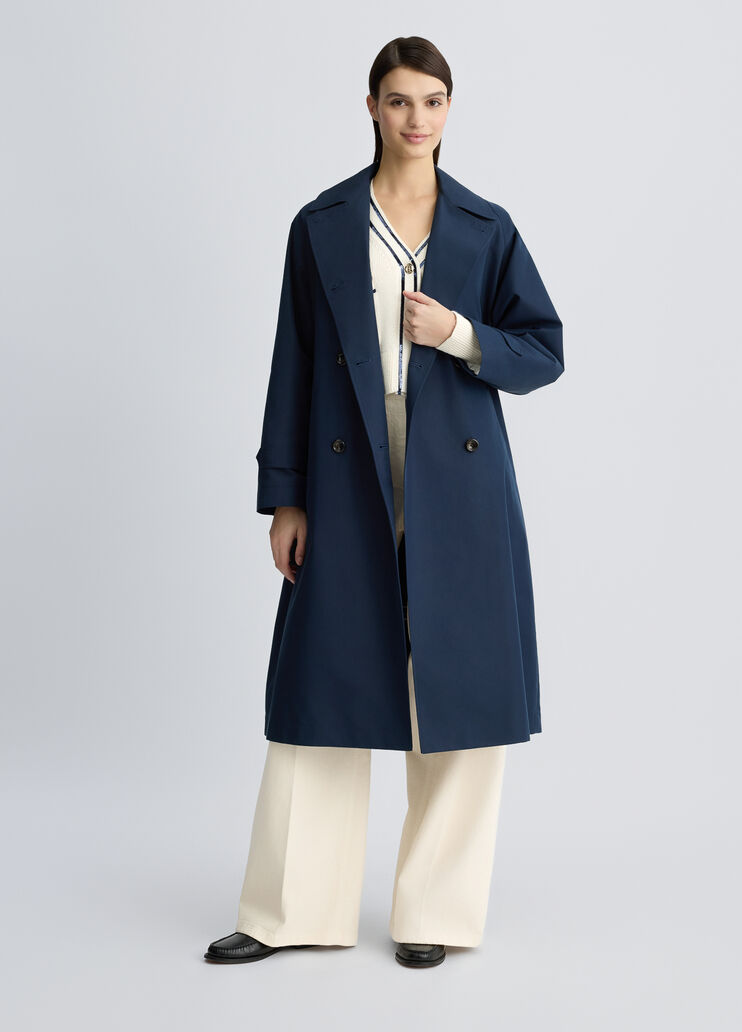 Double-breasted trenchcoat with belt blue Liu Jo - large image number 5 Double-breasted trenchcoat with belt blue Liu Jo - large image number 5