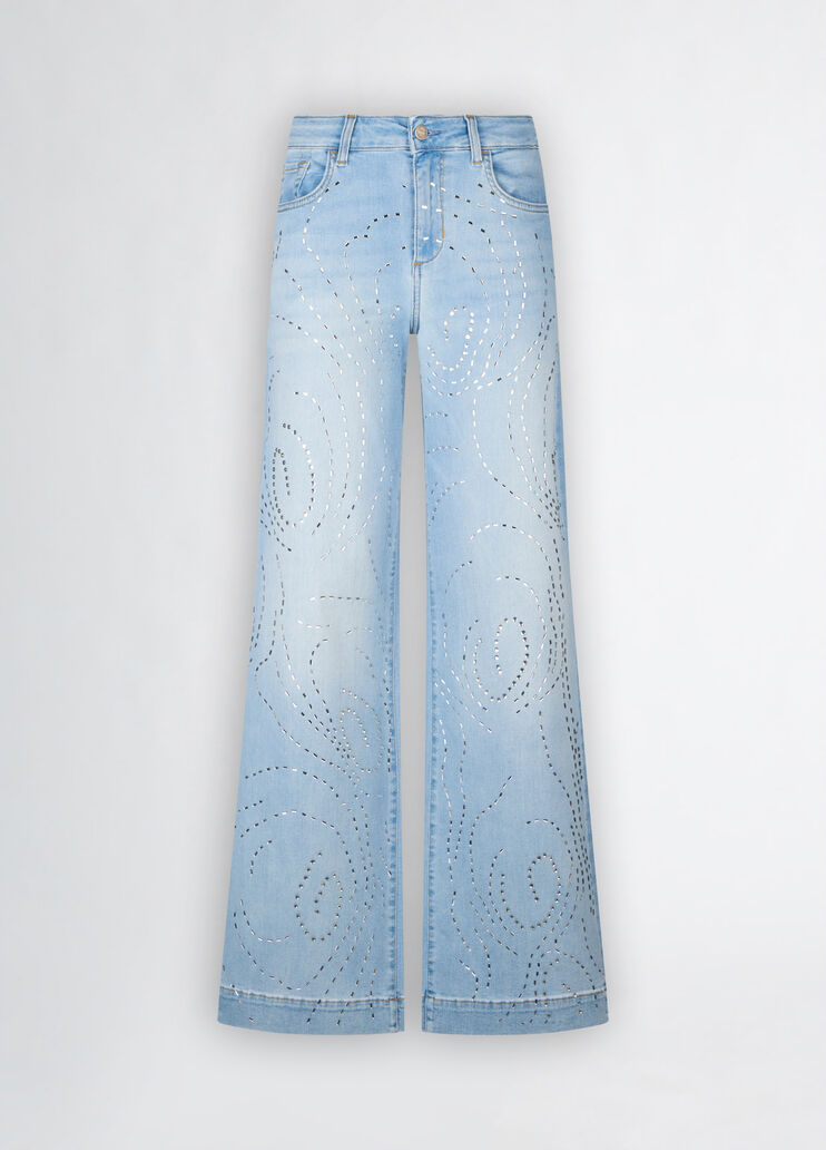 Flared jeans with studs light denim Liu Jo - large image number 6 Flared jeans with studs light denim Liu Jo - large image number 6
