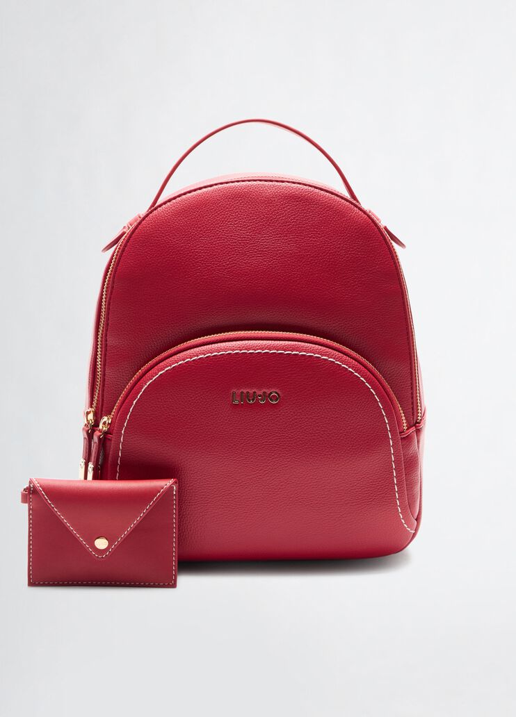 Tumbled backpack with clutch bag red Liu Jo - medium Tumbled backpack with clutch bag red Liu Jo - medium