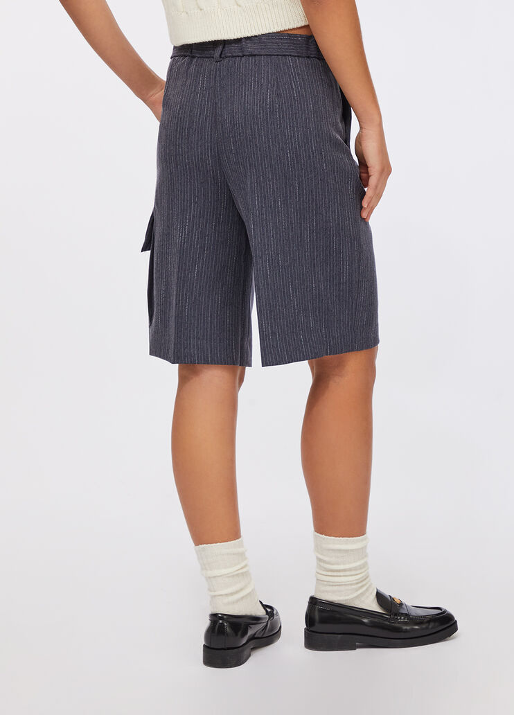 Flanell-Bermudas aus Flanell mit Nadelstreifen Blau mit Nadelstreifen Liu Jo - large image number 1